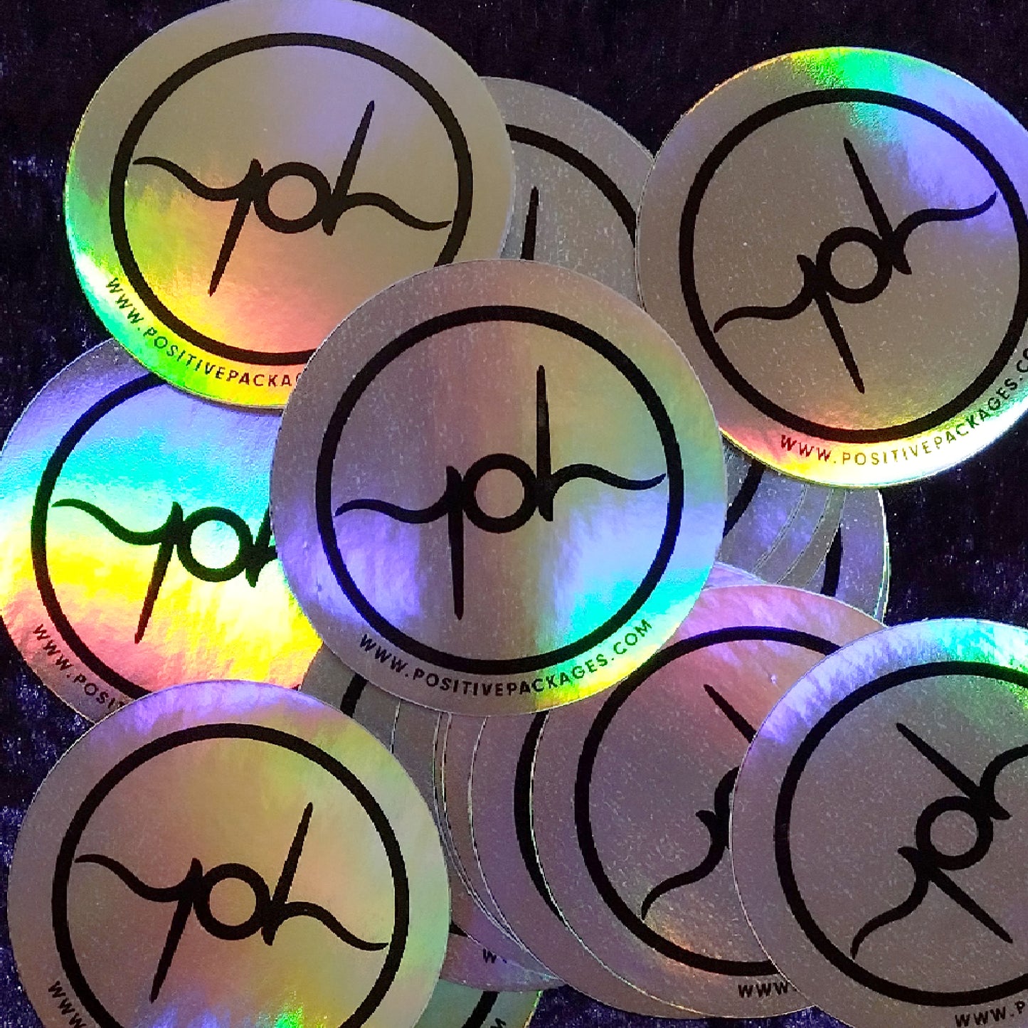 Holographic Positive Packages Sticker