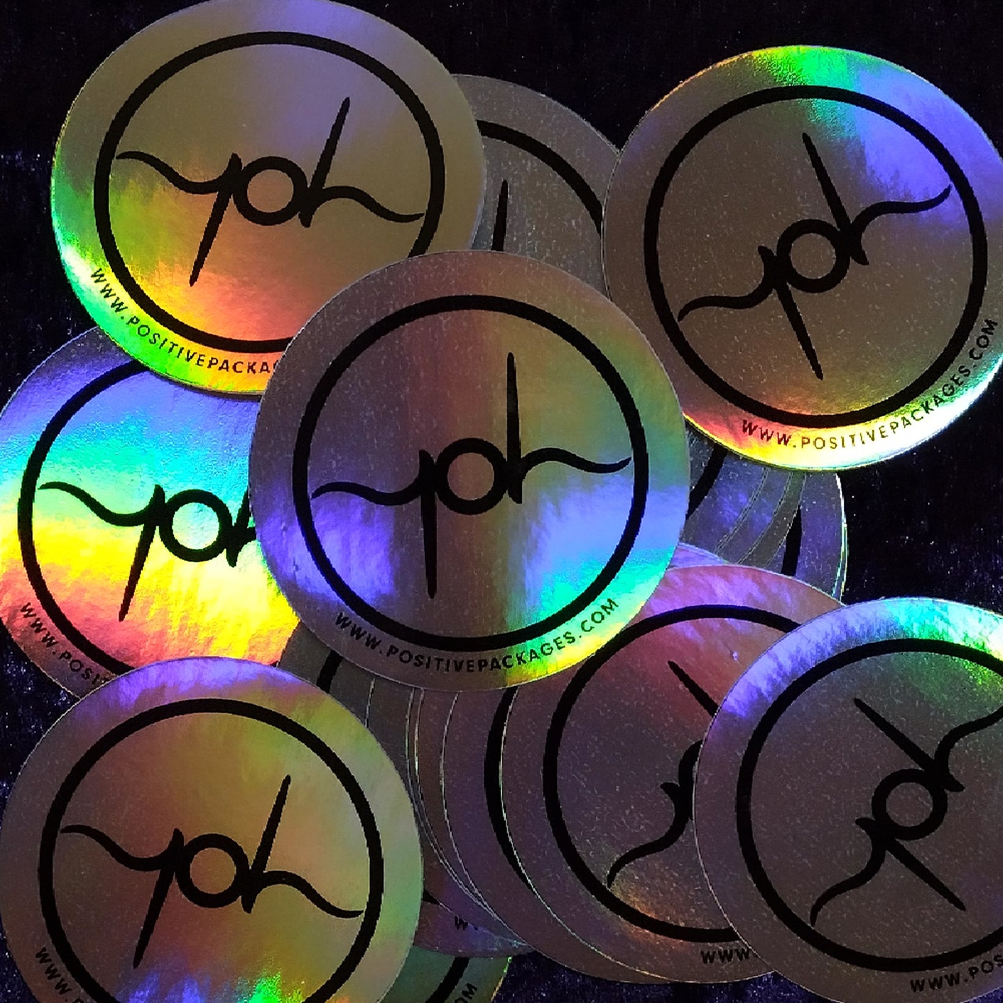 Holographic Positive Packages Sticker