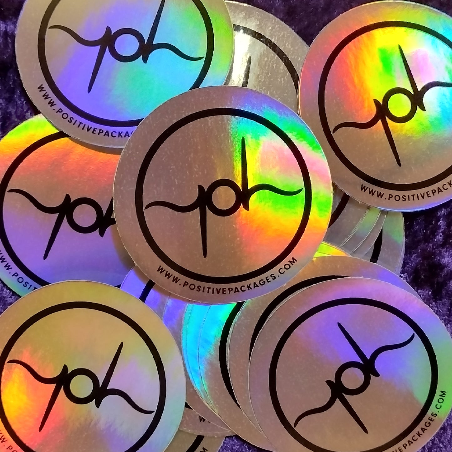 Holographic Positive Packages Sticker