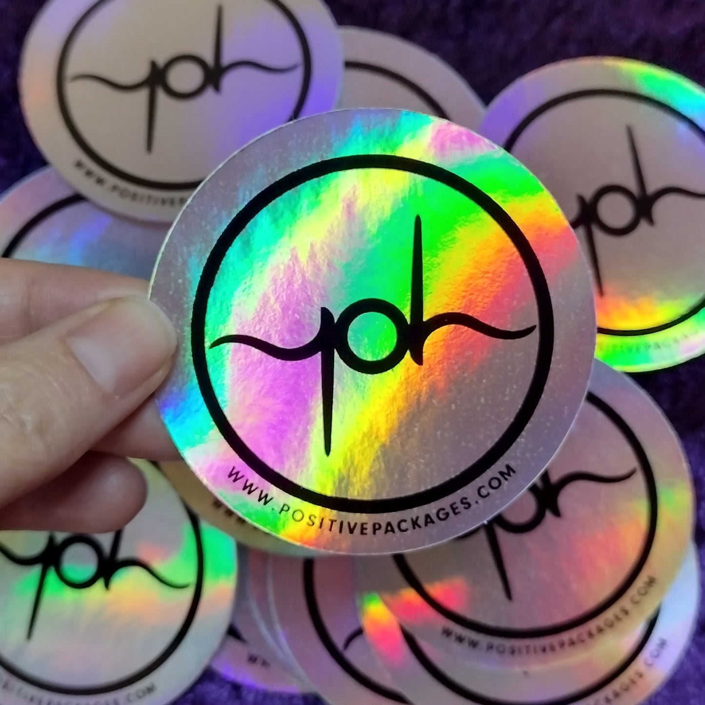 Holographic Positive Packages Sticker